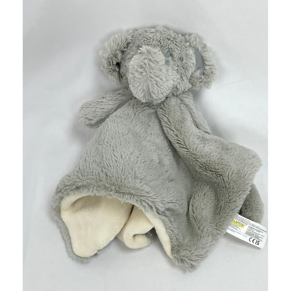Kellytoy Gray Elephant‎ Security Blanket Lovey Plush 13.5"x13.5"
